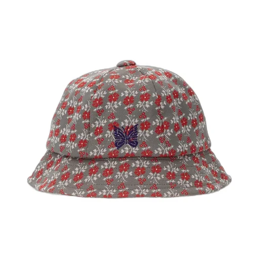 Needles Butterfly Embroidered Floral Printed Bucket Hat