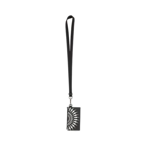 Neil Barrett Logo Printed Zipped Strapped Card Holder