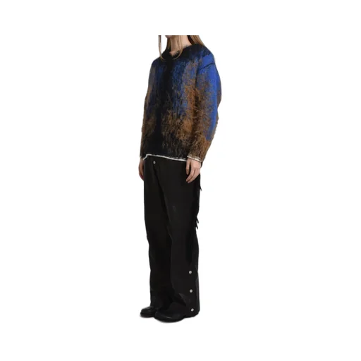 Leather Fringe Pants / Black