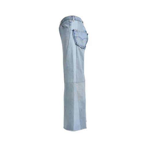 Wide Flare Denim / Blu