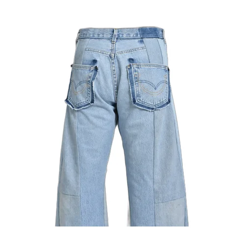 Wide Flare Denim / Blu