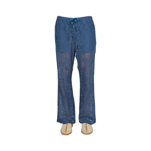 Needles Lace Detailed Drawstring Cropped Trousers