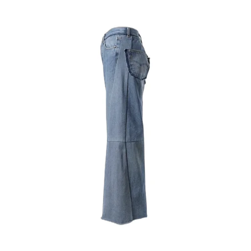Wide Flare Denim / Blu