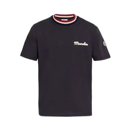 Moncler Logo-Embroidered Crewneck T-Shirt