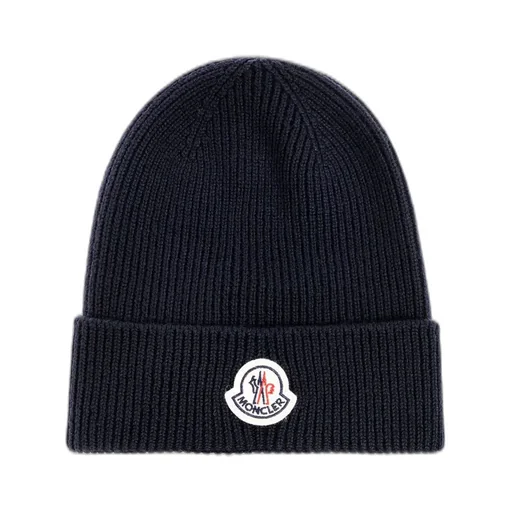 Moncler Logo Patch Knitted Beanie