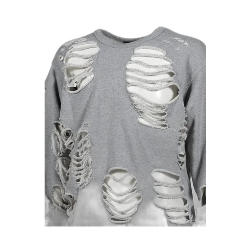 Distressed Crewneck / Gry