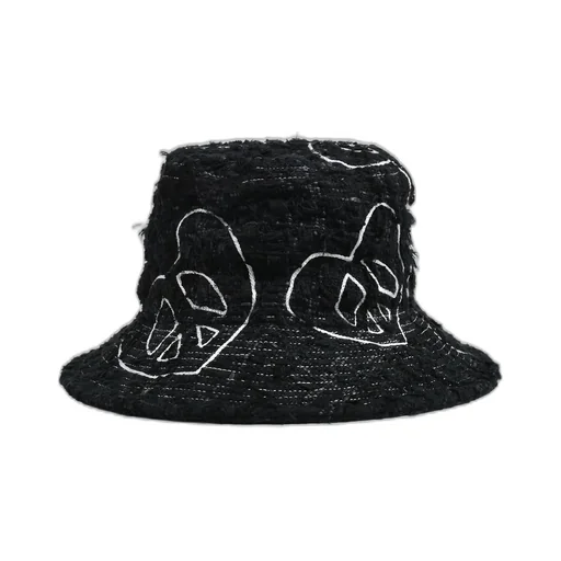 Tweed Bucket Hat Black