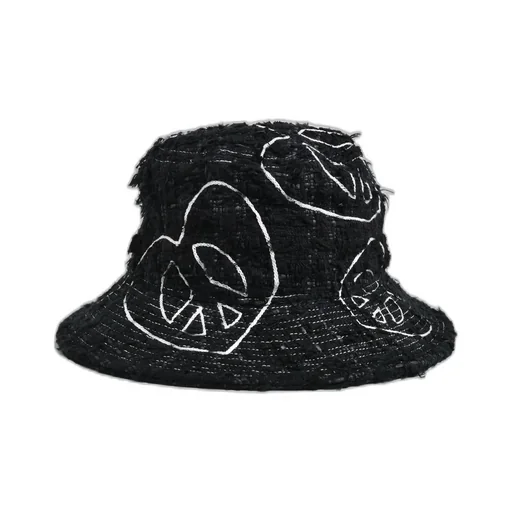 Tweed Bucket Hat Black