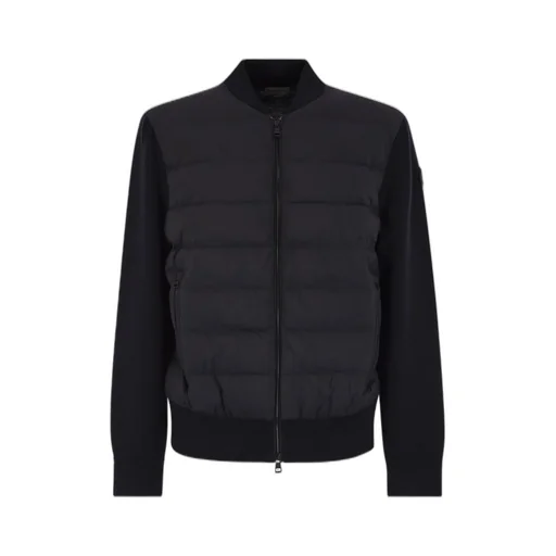 Moncler Padded Zip-Up Knit Cardigan