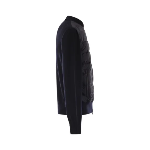 Moncler Padded Zip-Up Knit Cardigan