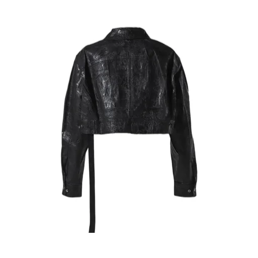 Cropped Jumbo Worker Jkt / Blk