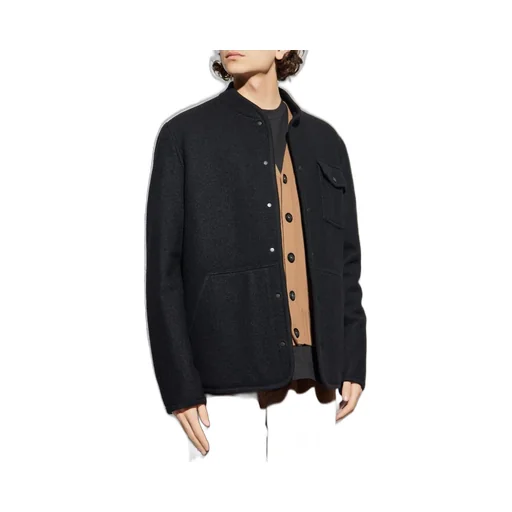 Moncler Logo Patch Button-Up Shirt Jacket