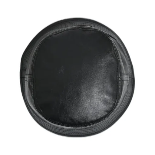 Newrich Leather Bucket Hat / Blk