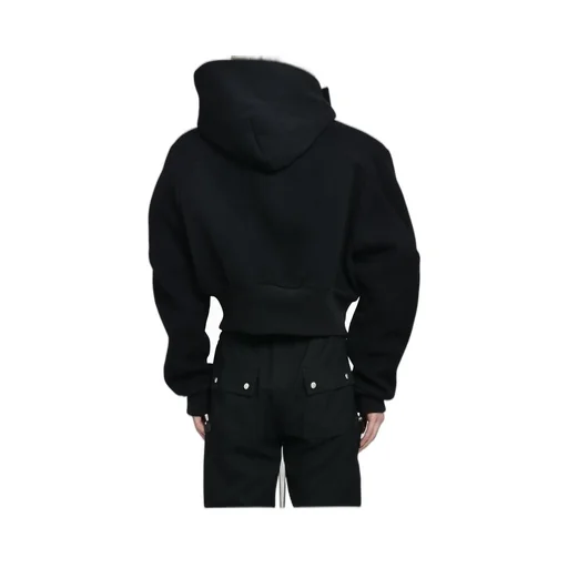 Cropped Hooded Flight / Black