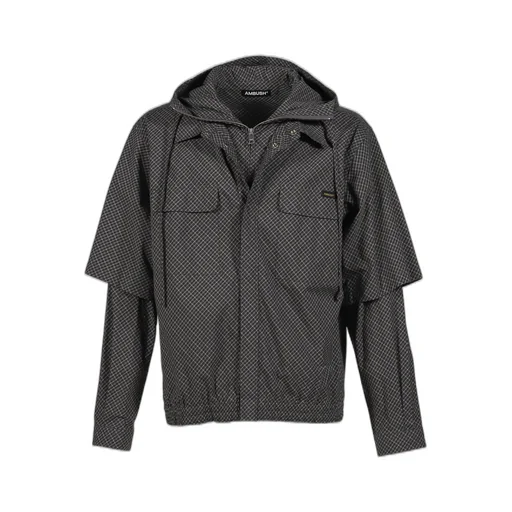 Check Layerd Shirt / Black