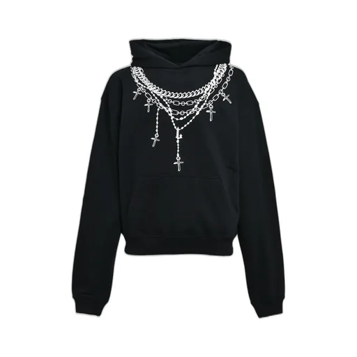 Necklace Hoodie / Black