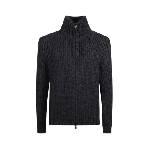 Moncler Logo Patch Zip-Up Cardigan