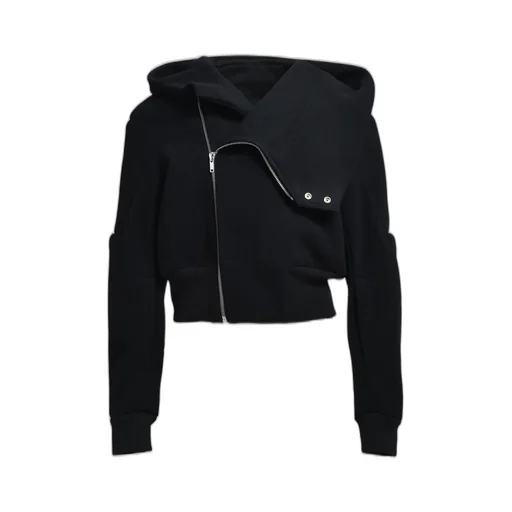 Cropped Hooded Flight / Black