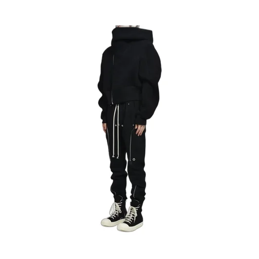 Cropped Hooded Flight / Black
