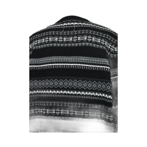 Fair Isle Crew Neck Sweater / Blk Mono