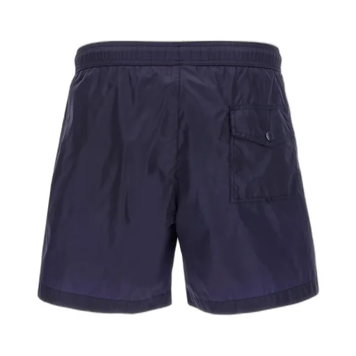 Moncler Logo Patch Drawstring Swim Shorts