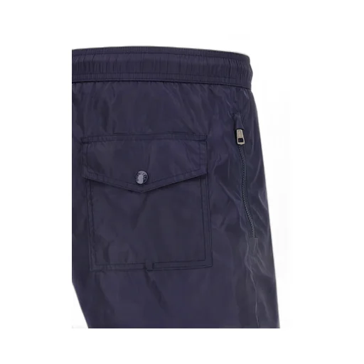 Moncler Logo Patch Drawstring Swim Shorts