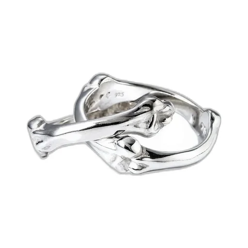 Bone Shaped Dual Ring / Sil
