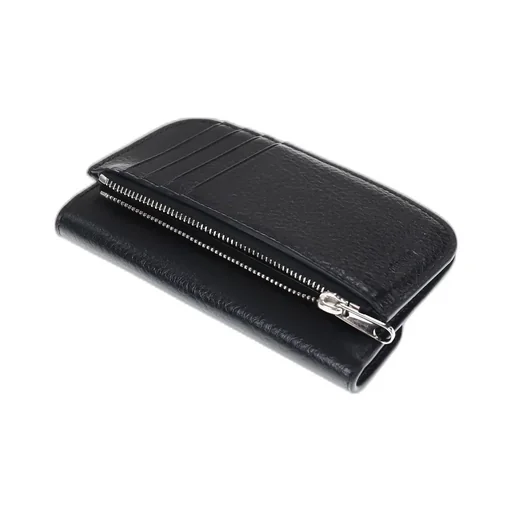 Soft Tab Card Holder Coin Purse / Blk
