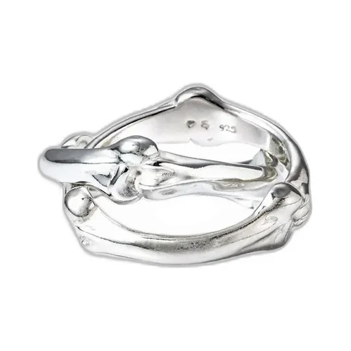 Bone Shaped Dual Ring / Sil