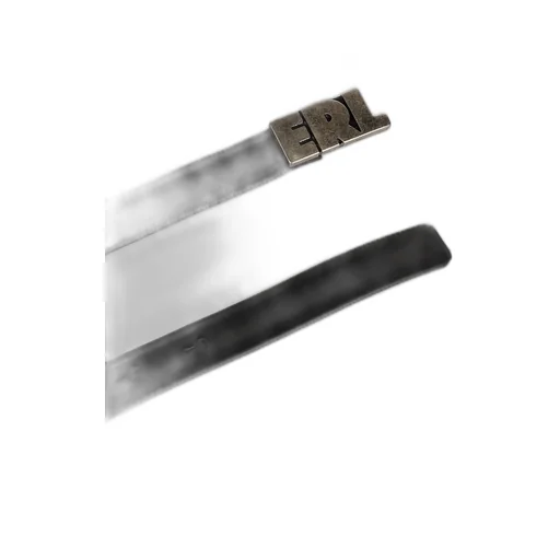Erl Logo Skinny Leather Belt / Blk
