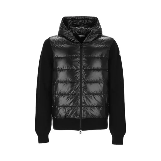 Moncler Shiny Padded Zip-Up Cardigan