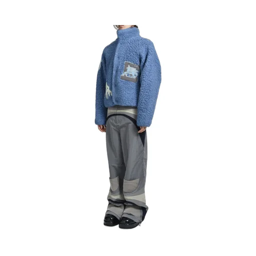 Woven Varsity Jacket / Blue