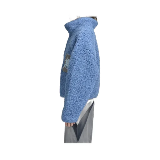 Woven Varsity Jacket / Blue