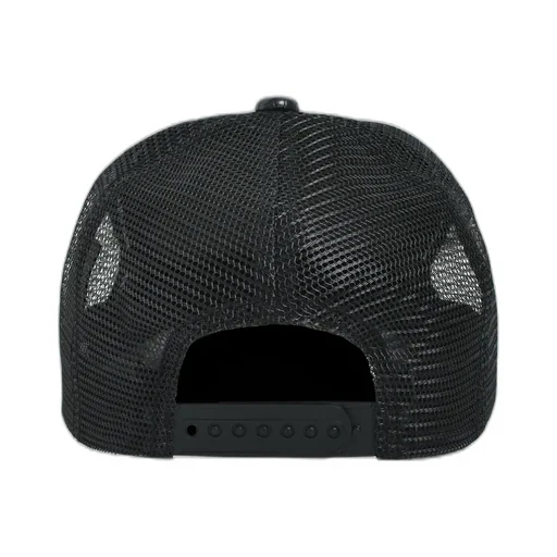 Faux Snake Leather Cap / Black