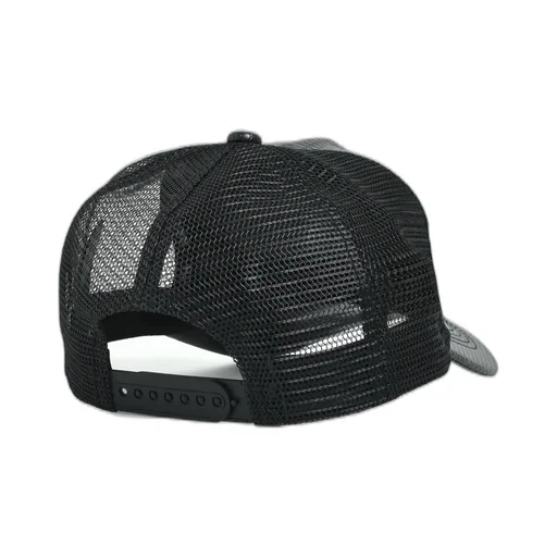 Faux Snake Leather Cap / Black
