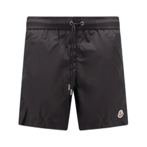 Moncler Logo Patch Drawstring Swim Trunks