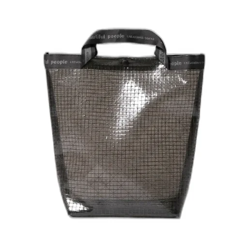 Plaid Vinyl Logo Tape Shoulder Bag / Blk
