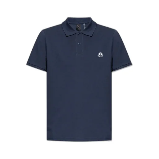 Moose Knuckles Logo Plaque Short-Sleeve Polo Shirt