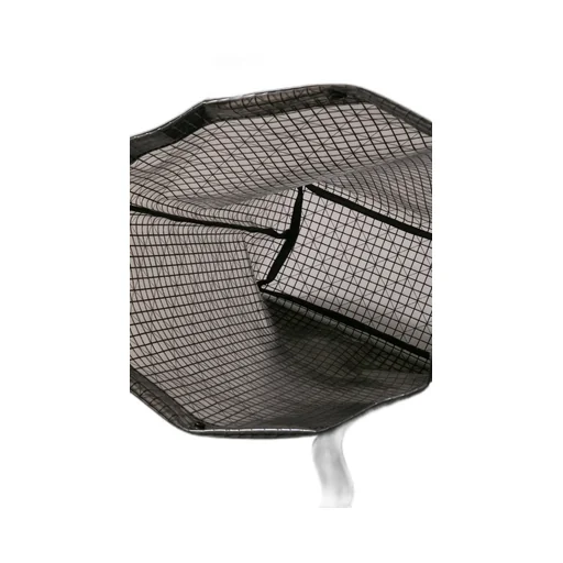 Plaid Vinyl Logo Tape Shoulder Bag / Blk