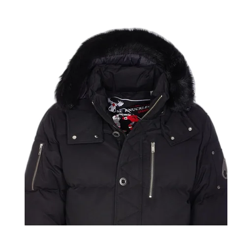 Moose Knuckles Zip Detailed Hooded Coat