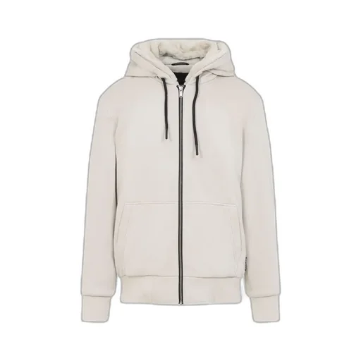 Moose Knuckles Logo-Plaque Drawstring Zipped Hoodie