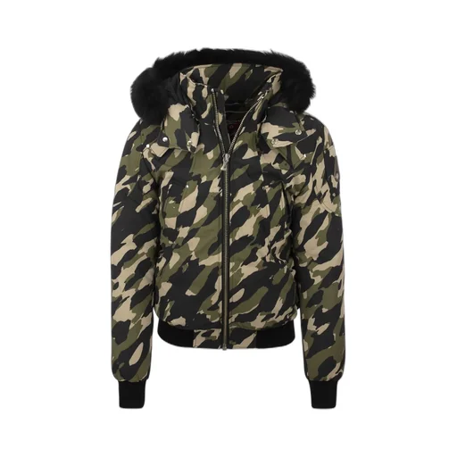 Moose Knuckles Camouflage Printed Hooded Jacket