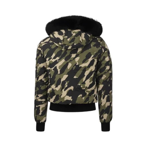 Moose Knuckles Camouflage Printed Hooded Jacket