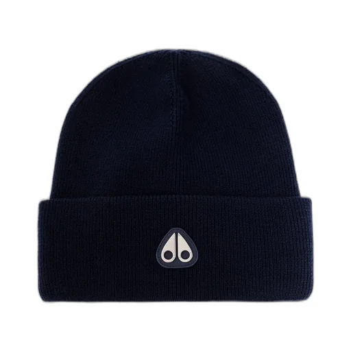 Moose Knuckles Logo Patch Knitted Beanie