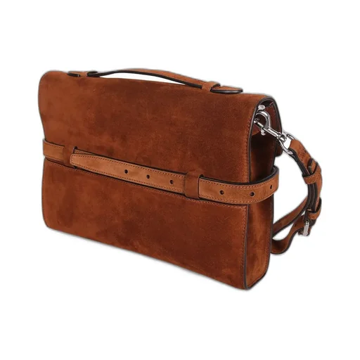 Moschino Foldover Top Buckled Clutch Bag