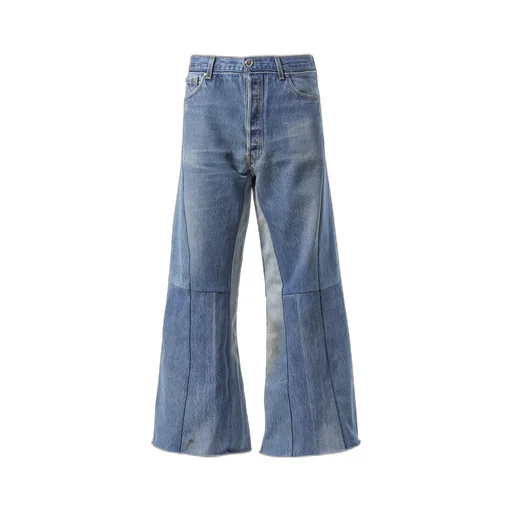 Wide Flare Denim / Blu
