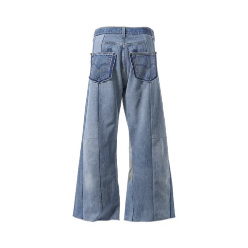 Wide Flare Denim / Blu