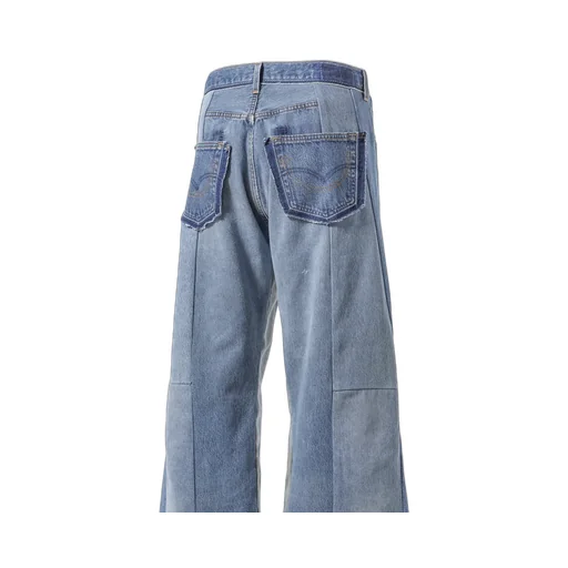 Wide Flare Denim / Blu