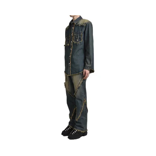 Fringe Denim Shirts / Ind