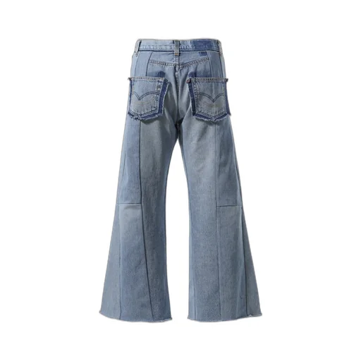 Wide Flare Denim / Blu